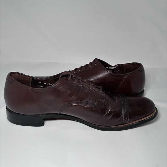 STACY ADAMS 00014 \'Madison\' Cap Toe OXFORD Men\'s Shoes SIZE 11 EE Brown Leather main image 6